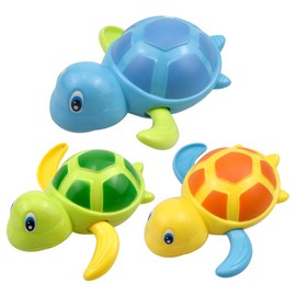 Cozlly 3PCS Baby Bath Toys, Baby Bathtub Toys, Wind up Water Toys Swimming Turtle, Baby Wind Up Bath Toys, Baby Shower Bathtime Fun Water Toys, Clockwork Turtle for Toddlers Boys Girls (301-05197)