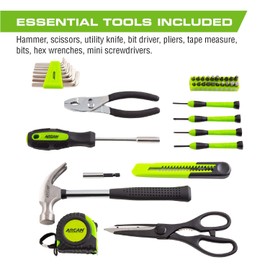 ARCAN TOOLS 39-Piece Home Hand Tool Kit for Household Repairs, Home, Office, Apartments, Dormitories with Storage Case (ATS39PC)