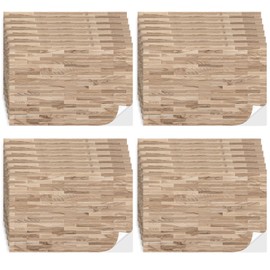 Flutesan 24 Pcs Miniature Dollhouse Wallpaper and Flooring Peel and Stick Mini DIY Self Adhesive Dollhouse Accessories 8.27 x 11.69 Inch (Natural Style)