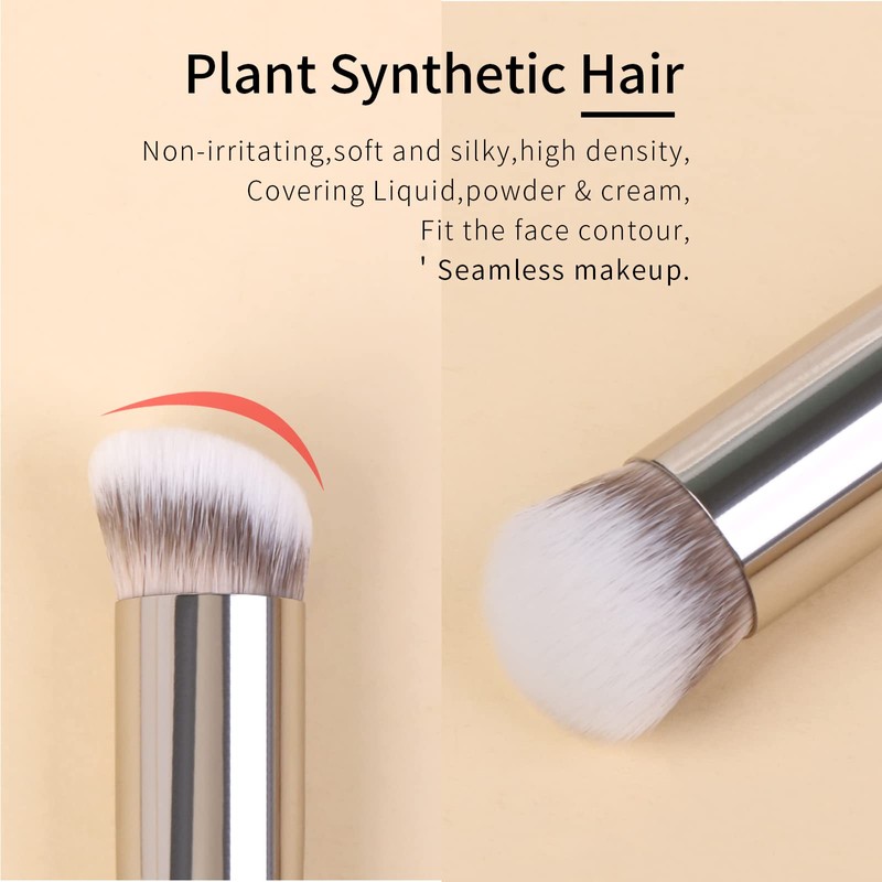ENZO KEN, White Small Concealer Brush, Dense Under Eye Concealer