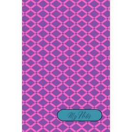 My notes: Lined notebook in purple/pink colour with a matching cover on the back side