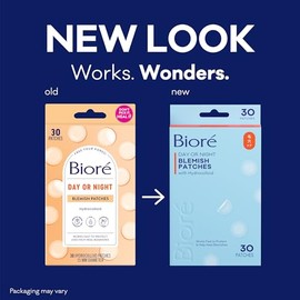 Biore Parche hidrocoloide de espinillas para el acné para cubrir manchas y manchas, calcomanías para la cara y la piel (30 unidades)