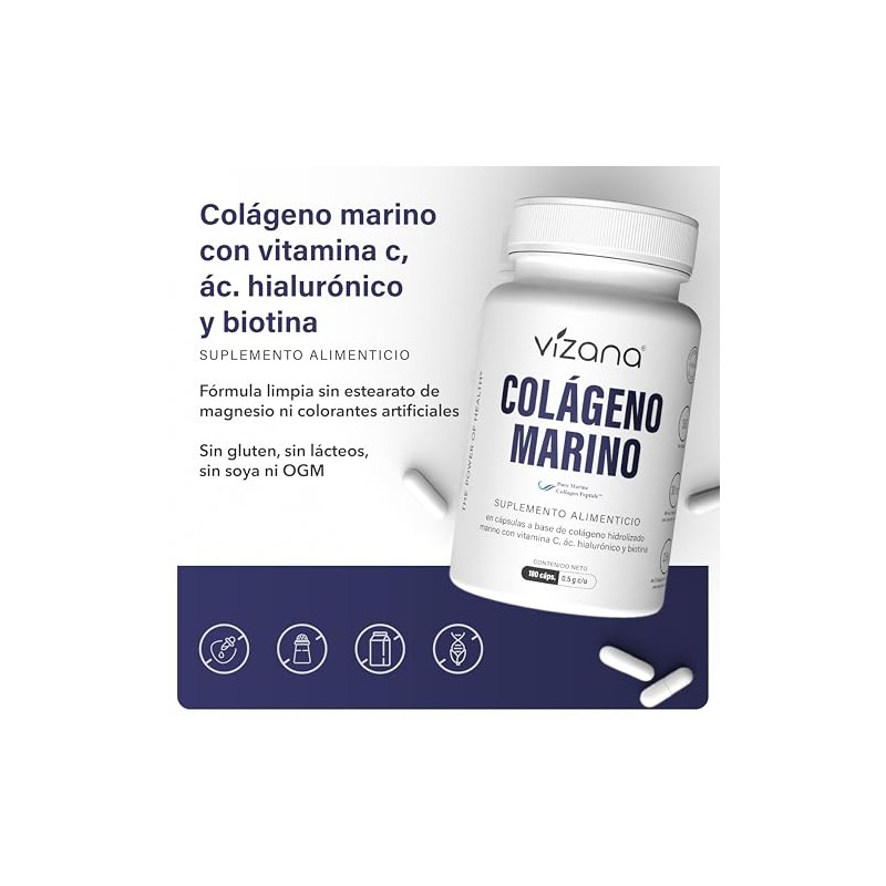 VIZANA NUTRITION | Colágeno Hidrolizado Marino. Tipos I y III