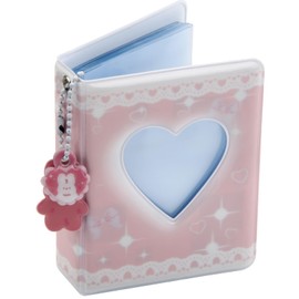 Cuaderno de fotos Kpop de 3 pulgadas, mini carpeta para tarjetas de fotos con 40 bolsillos/abalorios de cereza, álbum de fotos pequeño hueco para imág