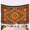 ANJANIYA Burning Sun Tie Dye Tapestry, Celestial Sun Moon Star
