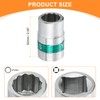 sourcing map 3/4" Drive 12 Points Socket 21mm Metric Shallow