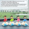 Sndperiexam 1 Pc Pink Solar Powered Dancing Figures Decoration -Hawaii