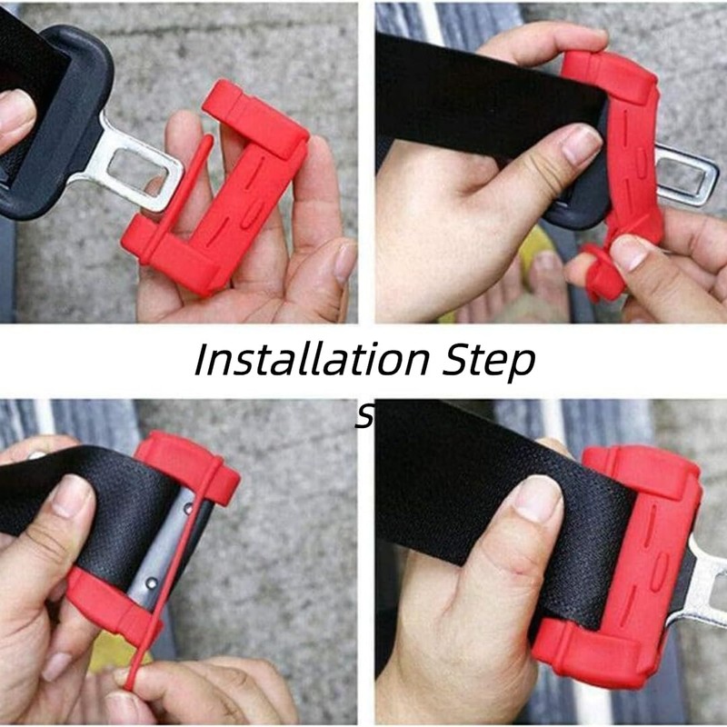 ISKIP Car Safety Belt Buckle Cover, Universal Silicon Anti-Scratch Seat