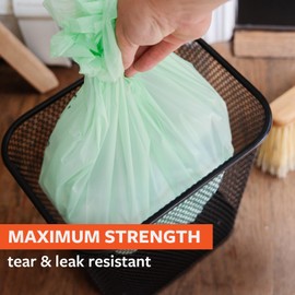 Full Circle Compostable Bags for Food Waste – 4-Gallon Size, 100ct, 4 Boxes of 25 – Plant-Based, Tear and Leak-Resistant Compost Bags