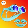 Funní Día 2-in 1 Children Swimming Goggles and Polarized Sunglasses,