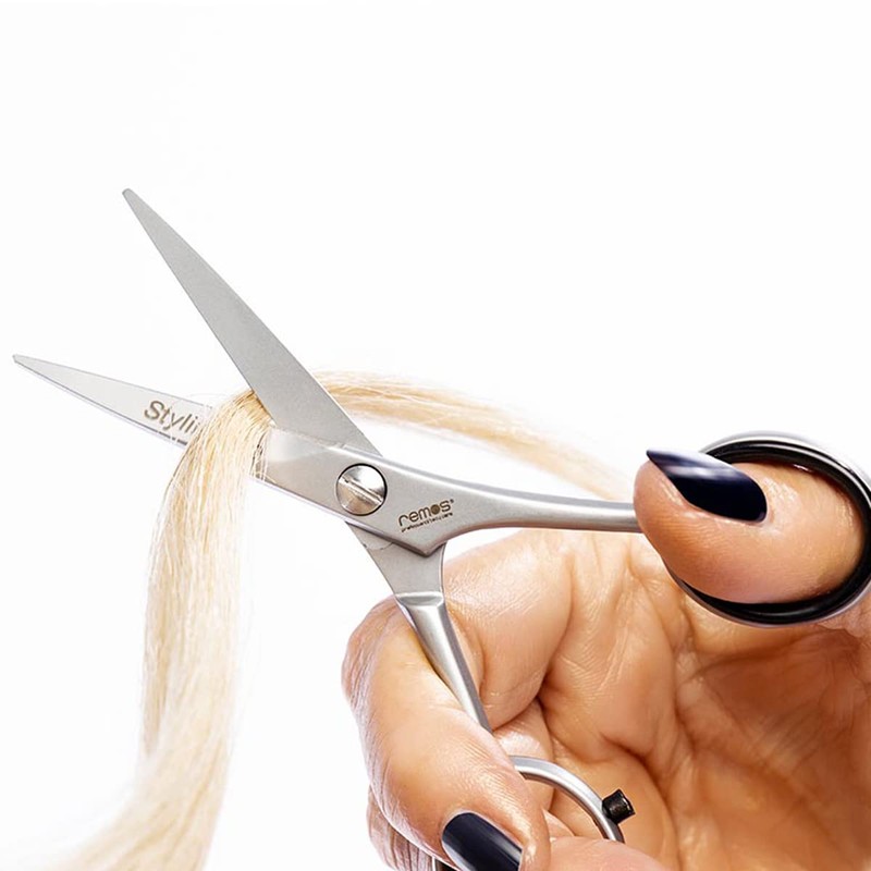 Remos Hair Scissors Stainless Steel with Serrated Blade and Hook