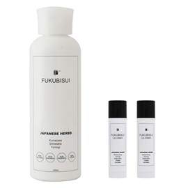 FUKUBISUI Moisturizing Set (Face & Body Lotion, One-touch Cap Type), 6.8 fl oz (200 ml) + Lip Balm, Highly Moisturizing, Sensitive Skin, Dry Skin, Lip Care, Lip Care, Plant Extracts, Naturally Derived