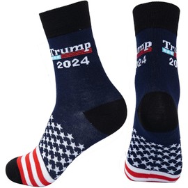 Funny Trump Socks Unisex Crew Make America Great Again Trump 2020 Socks for Men and Women (Trump2024-black)