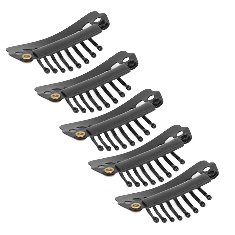50pcs Hair Extension Clips Set Stainless Steel DIY 8 Teeth