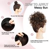 Lommel Messy Bun Hair Piece Short Curly Ponytail Extension Elastic