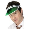 Smiffys Poker Visor, Green , 1980's Fancy Dress, Adult Dress