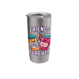 Friends Forever - Cute Funny Peanut Butter and Jelly Stainless Steel Insulated Tumbler