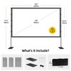120 inch Outdoor Projector Screen with Stand, Portable Projector Screen