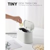 MONGTINGLU Mini Trash Can with Lid Removable Small Garbage Can,