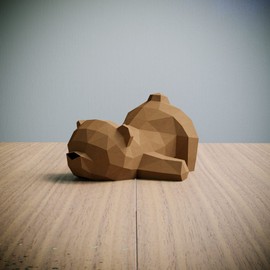 Yona DIY，Kleiner Bär Papercraft Kit, papiermodell, 3D Origami Kit von Hand zusammenzubauen, Heimdekoration, Geschenk, Papier Handwerk set, Puzzle 3D