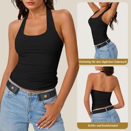 SANSTHS Pack of 2 Belt Without Buckle Women Men Elastic Stretch Adjustable Invisible Belt B Black L