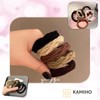 KAMIHO Non-marking Hair Elastic Hair Accessories for Adults 5pcs (Brown)