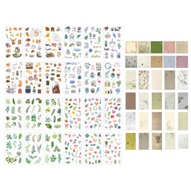 OVDGWC 4 Aufkleber, 1 Packung Materialpapier, Sammelalbbuchaufkleber, DIY Water Cup Notebook Dekoration Aufkleber, Niedliche Cartoon -Aufkleber, Hand -Account -Tagebuchaufkleber