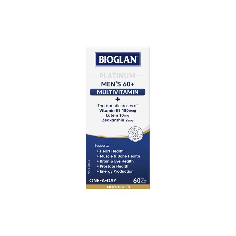 Bioglan Platinum Mens 60+ Multi 60 Tablets