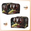 DXTKWL Toaster Cover 4 Slice Red Wine Glass Grapes Waterproof
