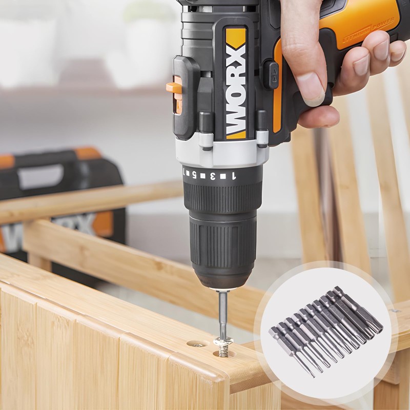 10 Pieces 50 mm Torx Bits Screwdriver Set Magnetic Star