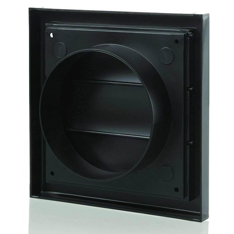 Blauberg Black Gravity Grille 100mm - 4 inch External Ducting