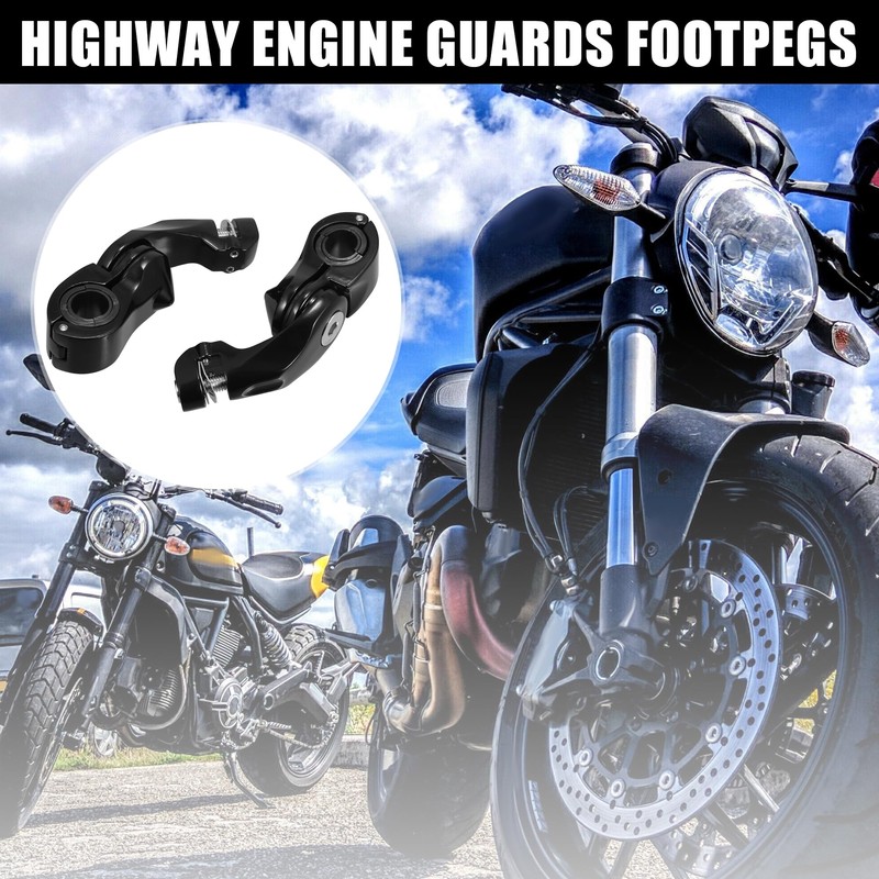 Motoforti Motorcycle Foot Pegs Highway Engine Guard Universal Foot Pegs