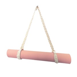 kiido Macrame Yoga Mat Carrying Strap [MAT NOT Included], Morandi Color Hand Woven Multi-Purpose Strap/Carrier for Your Yoga Mat, Exercise Mat (Ivory)