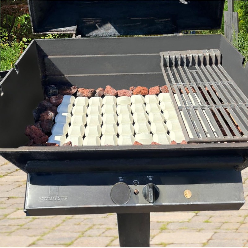 Leship Ceramic Briquettes Replacement for Turbo, Nexgrill Gas Grills, Gas