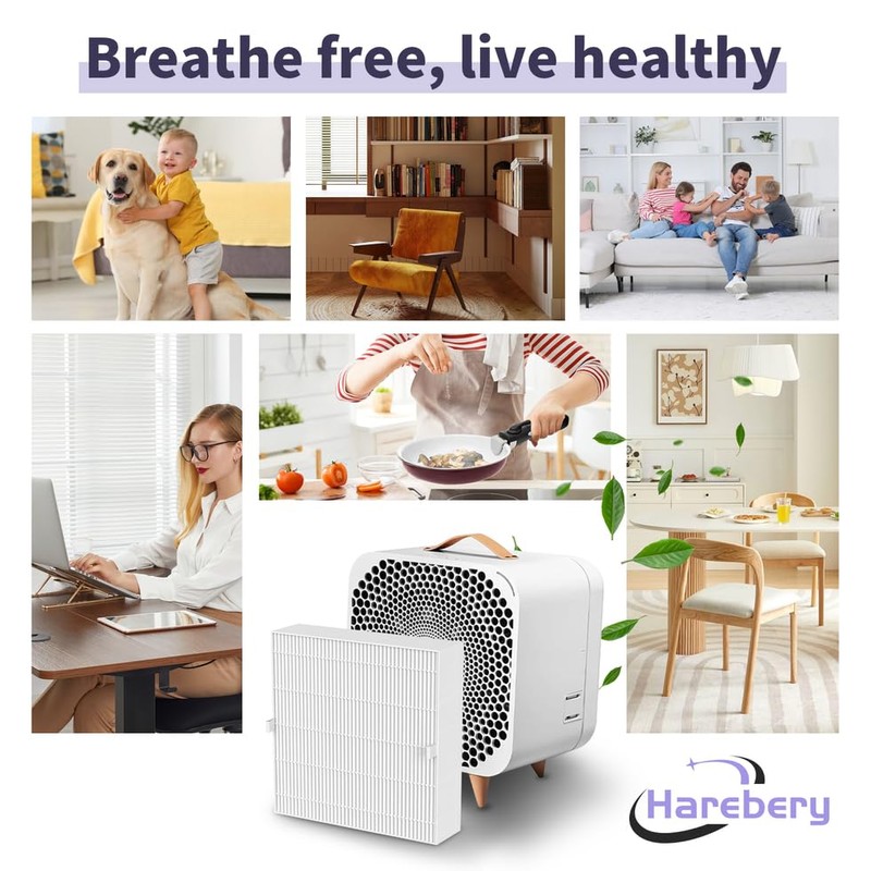 Harebery Particle Replacement Filter, Compatible with Blueair Blue Pure Fan,