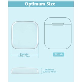 Door Stoppers Wall Protector, Etybetopstar1.57inch Reusable Door Bumper with Self Strong Adhesive, Quiet, Shock Absorbent Gel for Home, Office, Wall Protector from Door Knobs (Square, Clear)) (16PCS)