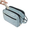 Hygiene Bag for Men,Waterproof PU Shaving Bag for Men |