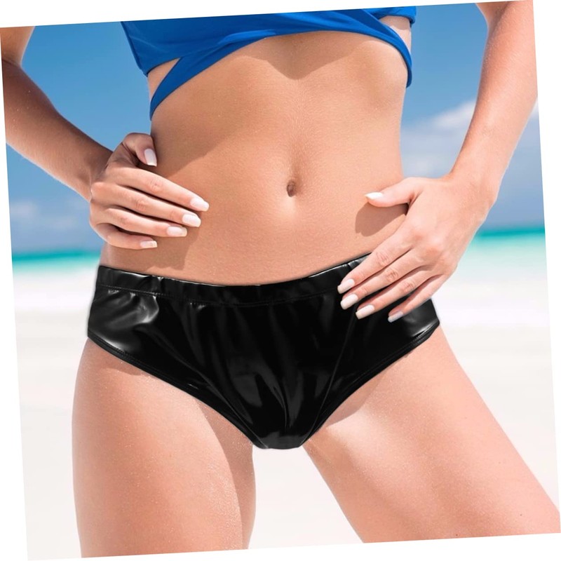FRCOLOR 1Pc High Waist Patent for Women Breathable Comfortable Soft