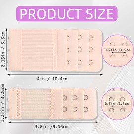 Terilamy 5 PCS Bra Strap Extenders, Women Bra Extender 3 Hooks and 2 Hooks, Elastic Comfortable Bra Extension Strap with Stainless Steel Hook for Girls (Skin,White,Black)