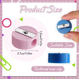 Resurhang 200 Pcs Pencil Sharpeners in Bulk Pocket Sized Mini Handheld Pencil Sharpener for Kids Mini Round Pencil Sharpener Plastic and Colorful for Party Favors School Supplies Classroom Prizes