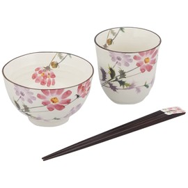 Hanasato Rice Bowl Cosmos 04278 (Tenpo Chopsticks Included)