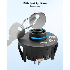 TIKSCIENCE Starter Ignition Switch Replace 25 099 30-S 2509930-S Fit for Kohler Engines CH18 CH20 CH23 CH620 CH640 CH670 CH680 CH730 CH740, Ignition Key Switch Kit