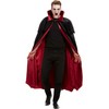 Smiffys Vampire Cape Black Velour with Red Lining Halloween