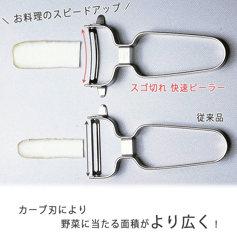 Shimomura Kihan 39956 Peeler, Rapid Speed, Stainless Steel, Dishwasher Safe,