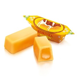 Roshen Korivka Milk Fudge Candy, 2.2 Lb (1kg) Ukrainian Non-Glazed Dairy Fudge with Sugary Crust & Creamy Liquid Filling, Individually Wrapped, Kosher, Halal (Pack of 2)