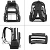 O-TBOST Clear Backpack for Women Transparent Heavy Duty Bookbag 15.6"