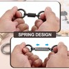 MECCANIXITY Spring Double Ring Keychain Dual Keyring Holder Detachable Spring