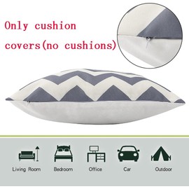Outdoor Cushion Cover, Outdoor Cushion, Waterproof, Garden, Weatherproof, Sofa, Chair, Lounge Cushion Trim - 18 x 18 Inch - Grey