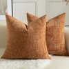 MANDIOO Pack of 2 Soft Chenille Textured Throw Pillow Covers