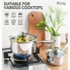 MICHELANGELO Stainless Steel Saucepan Set with Lids 1QT & 2QT